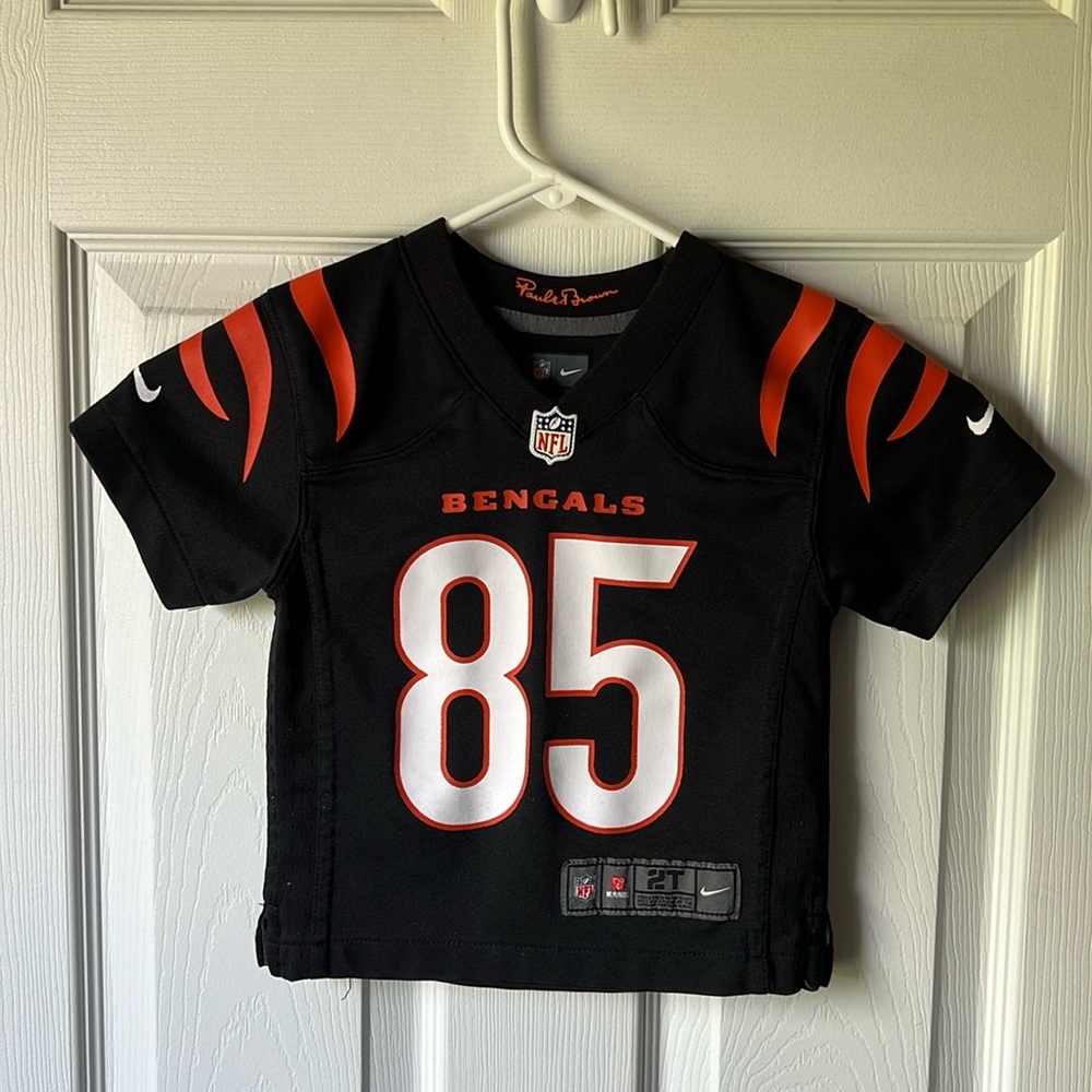 Nike Kids Black and Orange Bengals #85 Jersey